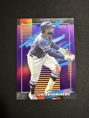 2026 Topps Finest JUNIOR CAMINERO Rare Purple Refractor /75 Tampa Bay Rays