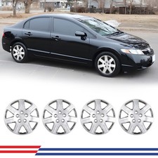 4 Pack 16 Bolt-on Hubcaps For 2006-2011 Honda Civic Chrome Or Black Wheel Cover 4 Pack 16 Bolt-on Hubcaps For 2006-2011 Honda Civic Chrome Or Black Wheel Cover