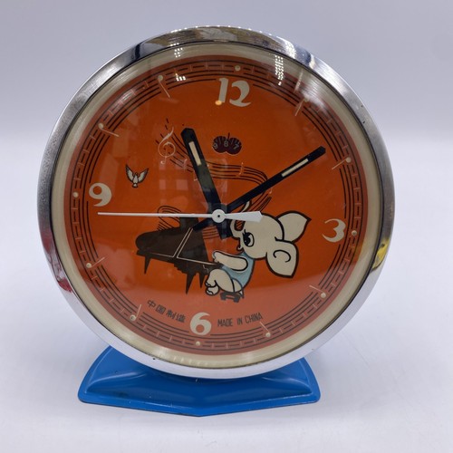 Rare Vintage 1960’s Five Rams Elephant Playing Piano Alarm Clock Working Cond. - Picture 2 of 11