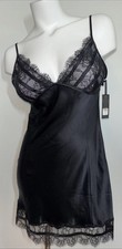 Vintage Victoria  s Secret 100 Silk Lace Chemise Slip Dress NWT M Nightgown