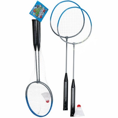 Badminton Set 3-teilig   2 Schläger + 1 Federball   Outdoor Spiel 64 cm