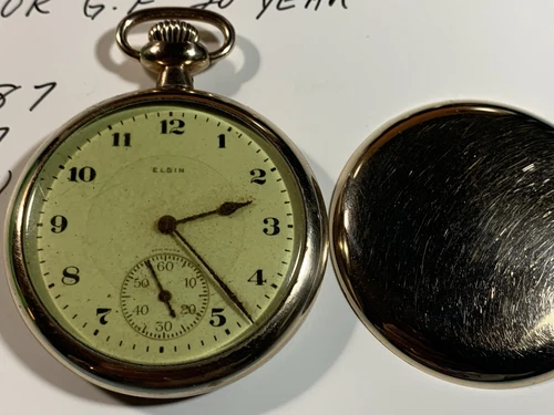 Vintage Elgin Pocket Watch - 16s Model 7, 17J, Grade 387 , model 7, class,runs