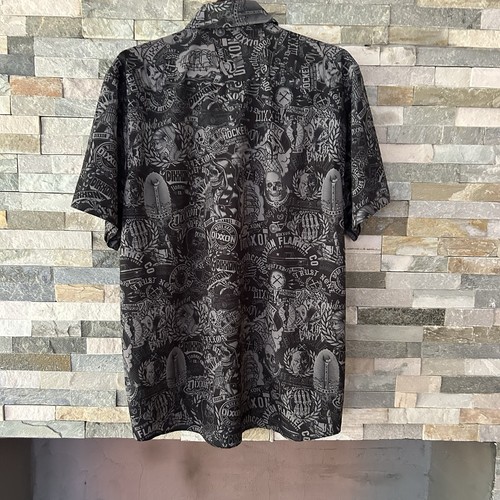 DIXXON The Overload Short Sleeve Button Up Shirt Mens L Biker Tattoo - Picture 6 of 9