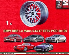 1 cerchio BBS Le Mans BMW series 3 E36 E46 Z3 Z4 9.5x17 ET30 wheel Felge jante