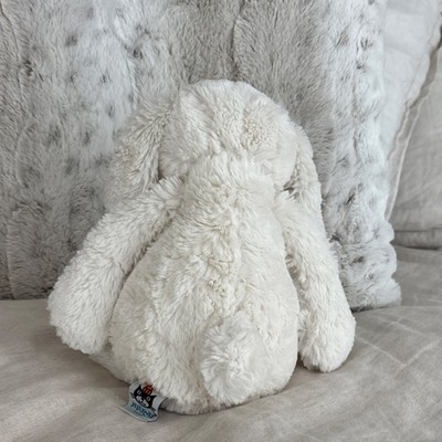 Jellycat Bashful Bunny Medium White Floral Ears Stuffed Animal