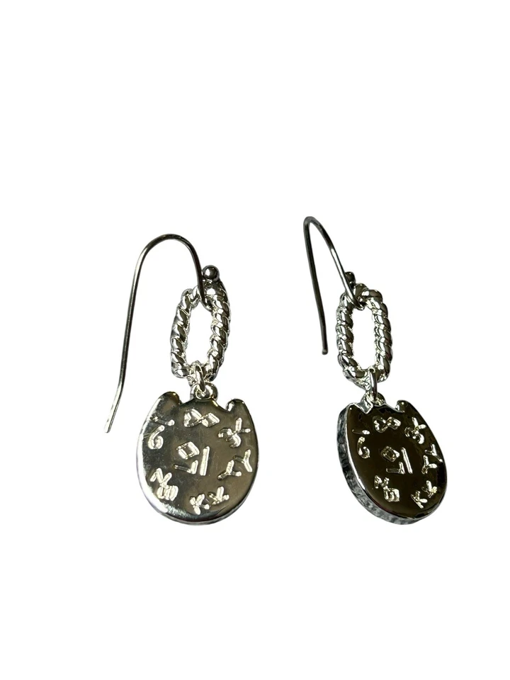 Montana Silversmiths Lucky Horse Zapato Gris Oscuro Piedra Pendientes Colgantes Western Foto 4 de 4