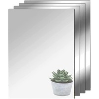 Klebespiegel Acryl Selbstklebend Wandspiegel Bruchsicher 4 StüCk