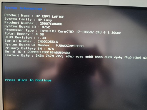 HP Envy 17-CG0XXX LA-J501P Intel Core i7-1065G7 Laptop Mainboard