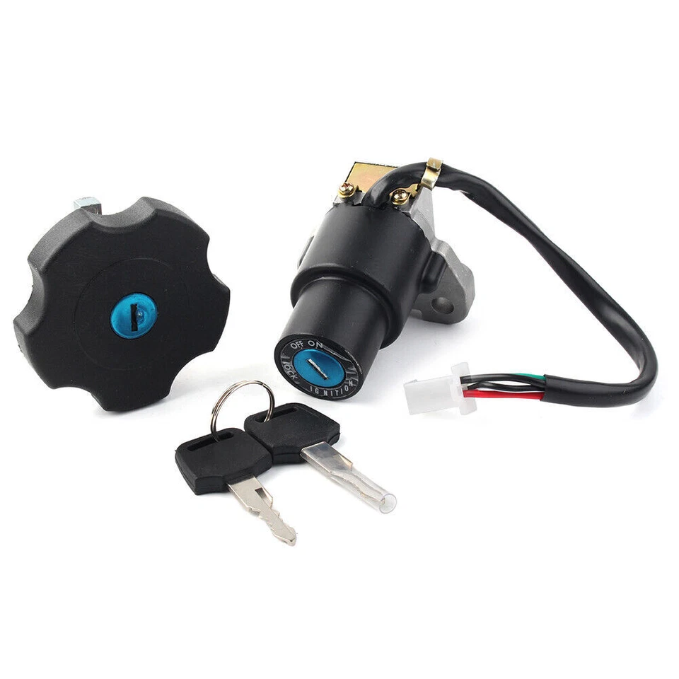 Ignition Switch Fuel Gas Cap Lock(4 Wires) With Keys for Yamaha TW200 2001-2017 Foto 2 de 4