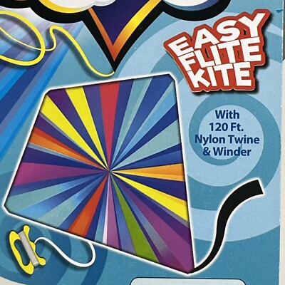 Far Out Kite with Twine and Winder 24x26 Inch Diamond Easy Flight