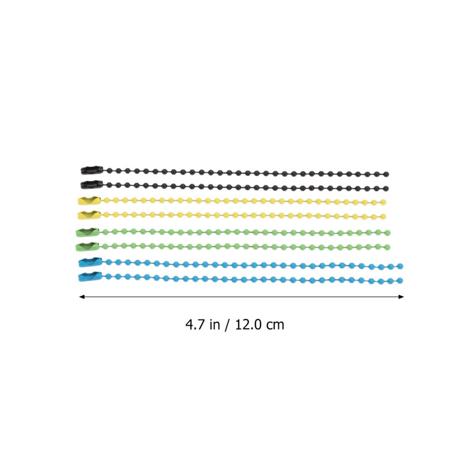 100 Pcs Dog Tag Chain Colored Labels Hanging Jewelry Findings eBay