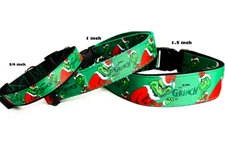 Santa Claus Grinch Dog Collar Adjustable Christmas dog collar