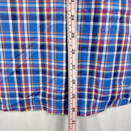 Peter Millar Summer Comfort Mens Large Shirt Plaid Button Down Long Sleeve Nylon - Picture 11 of 11