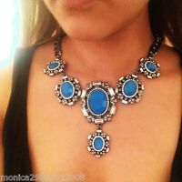 Zara Blue Stone Statement Necklace Authentic 1856/238 Zara Blue Stone Statement Necklace Authentic 1856/238