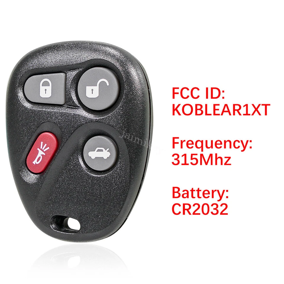 2 Repuestos Para 2001 - 2003 2004 2005 Buick Lesabre Llavero Mando a Distancia KOBLEAR1XT Foto 2 de 4