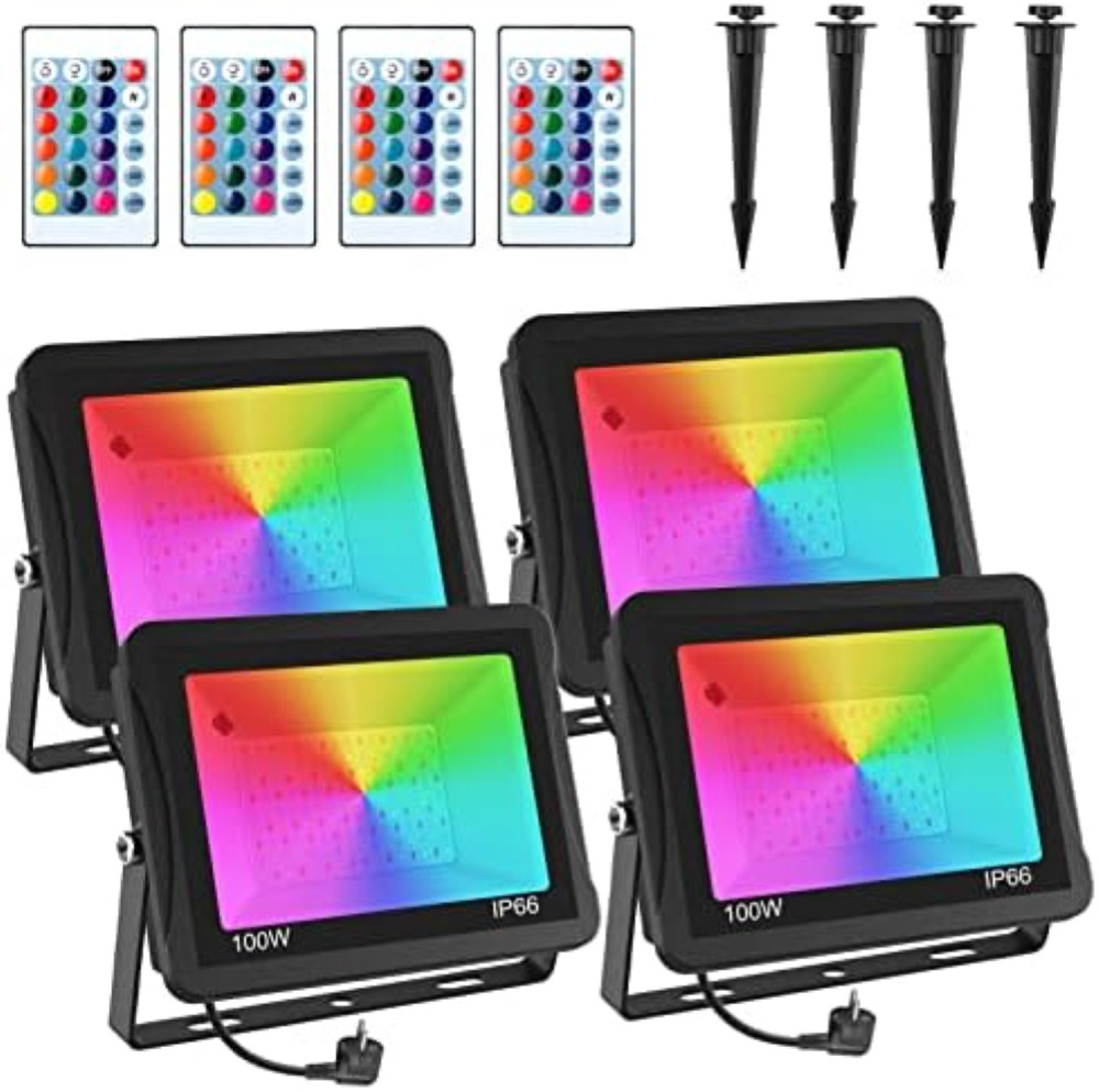 Proiettore LED RGB 100W T-SUNUS: Luce per Feste e Stage con Telecomando