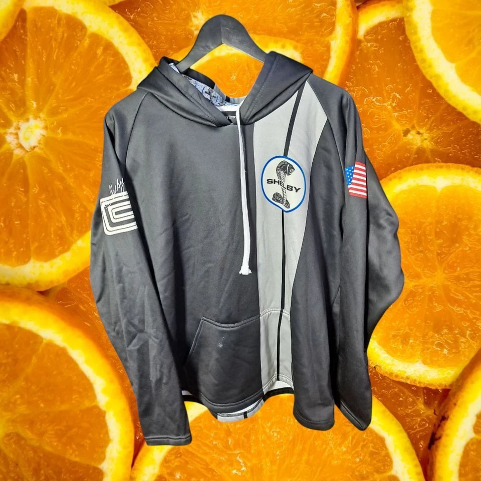 Chaqueta con Capucha Shelby Cobra Licencia Oficial Diseño Pista de Carreras Mediana Foto 2 de 4