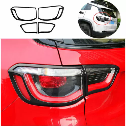 Fit For Jeep Compass 2017 2020 ABS Black Rear Tail Light Lamp