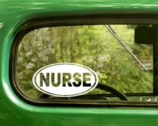 2 NURSE DECALs Oval Sticker For Car Window Laptop Bumper Truck 4x4 Rv Boat