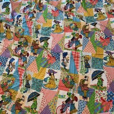 RARE Vintage Holly Hobbie TWIN Bedspread Coverlet Ruffled Edges Holly Hobby EUC