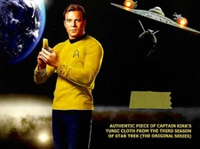 Star Trek TOS Captain Kirk tunic cloth artifact presentation