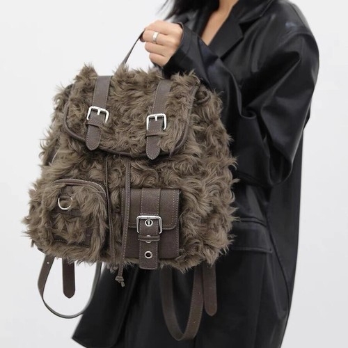 Plush Fluffy Y2K Backpack
