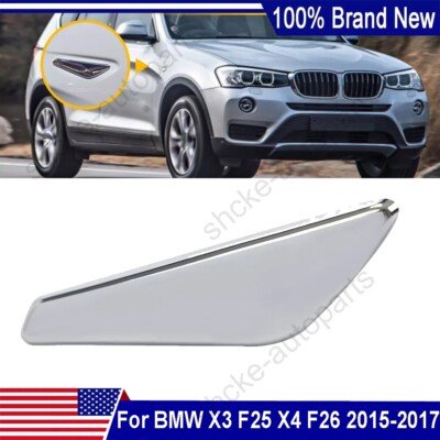 Fender Emblem Moulding Chrome Right Side For BMW X3 F25 X4 F26 2015 2016 2017
