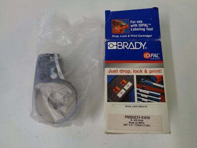 Brady - B-439 Vinyl - Klebeband, 13 mm, 6,4 m, schwarz auf weiß