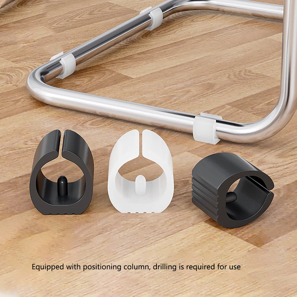 Black/White Clip on Sled Chair Glides 6-32mm Clip on Glides for Sled type Chairs - Image 3 of 4