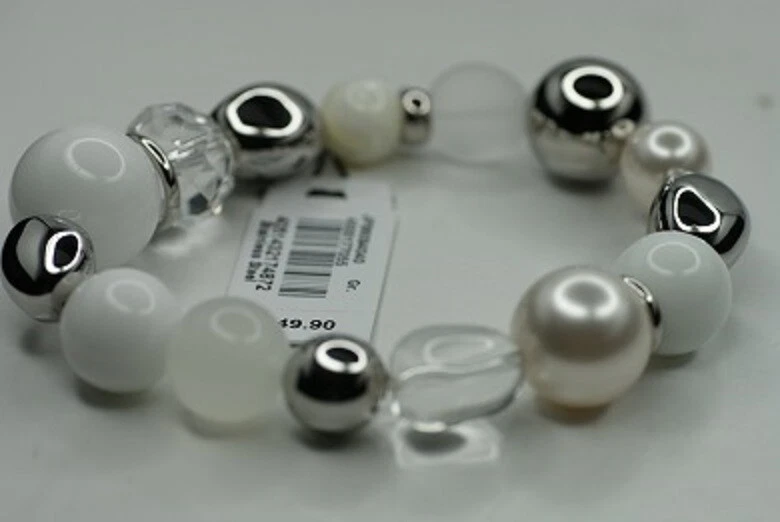 FOSSIL Damenarmband Armkette Armband JF86094 Edelstahl Perle bettel style v NEU - Bild 3 von 3