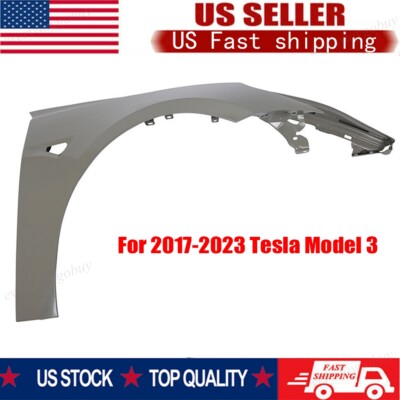 Front Passenger Side Fender For 2017-2023 Tesla Model 3 Primed # 1081400E0D