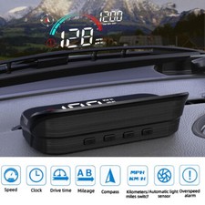 Universal Digital Speedometer Gps Car Hud Head Up Display Mph Overspeed Alarm Us