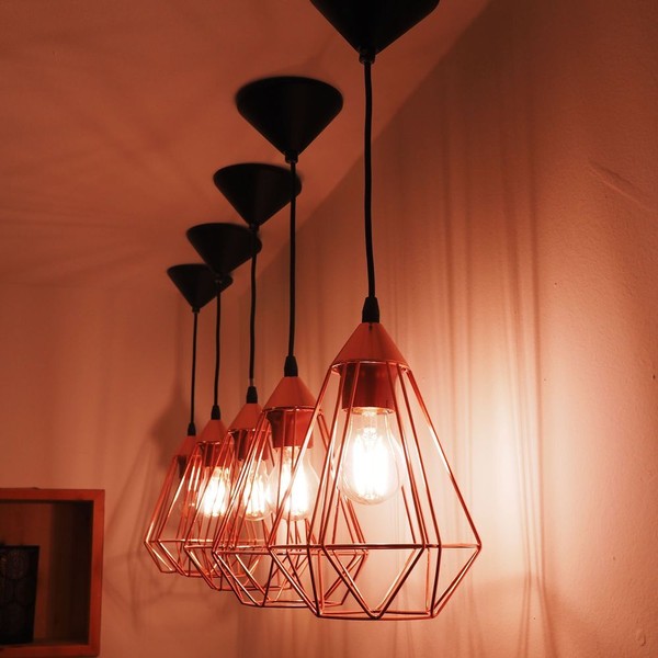 Licht-Trend M Archaic Pendelleuchte Im Vintage-Look Kupfer HäNgelampe-image