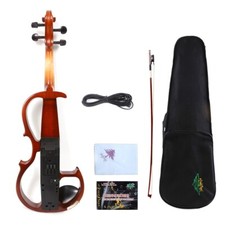 Electric Violin Silent 4/4 Advanced pickup Free Case Nice Tone 1/4inch jack