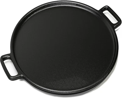 TRADEMARK GLOBAL Heavy Duty Tortilla Cast Iron Griddle Oval Skillet Comal Para Tortillas Flat Pan