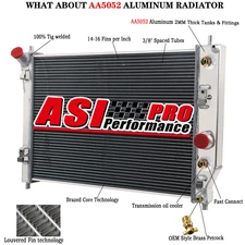 3 Row Aluminum Radiator for 2005-2013 Chevy Corvette 6.2L 7.0L 2006 2007, 2012