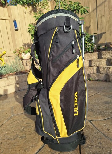 Wilson Ultra Golf Bag Double Strap Stand Bag 7 Way Divider Black Yellow - Picture 7 of 8