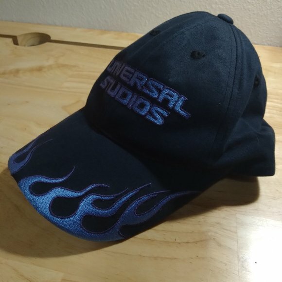 Vintage Universal Studios Flames Strap Back Hat - image 2