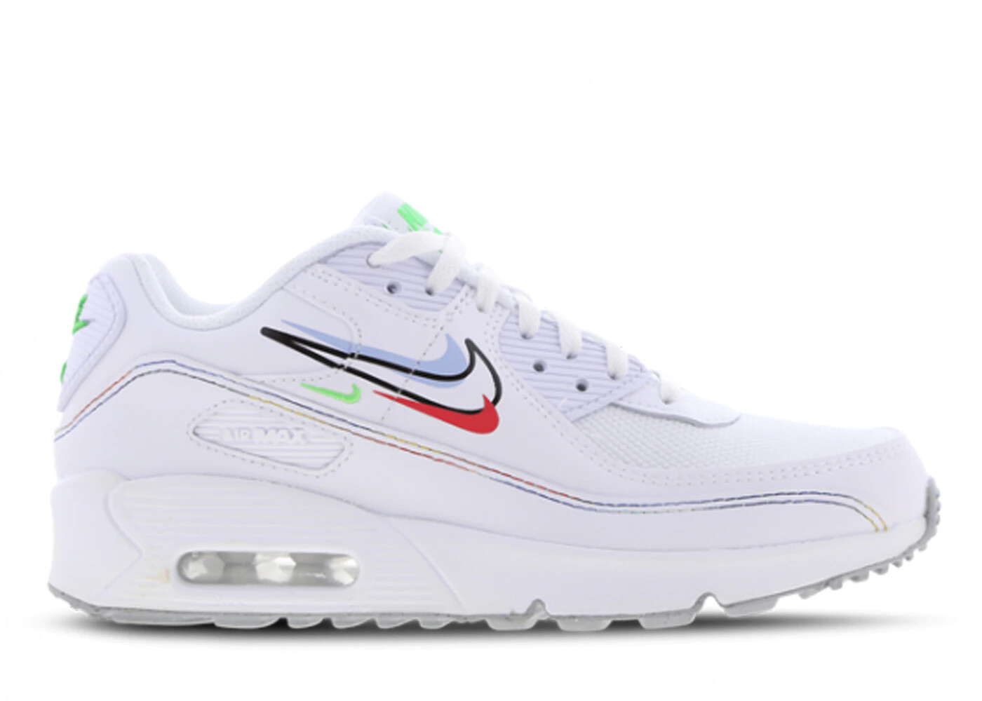 Nike Air Max 90 GS Swoosh Pack Белый многоцветный DN3730-100 sz 6,5 лет = 8 женских