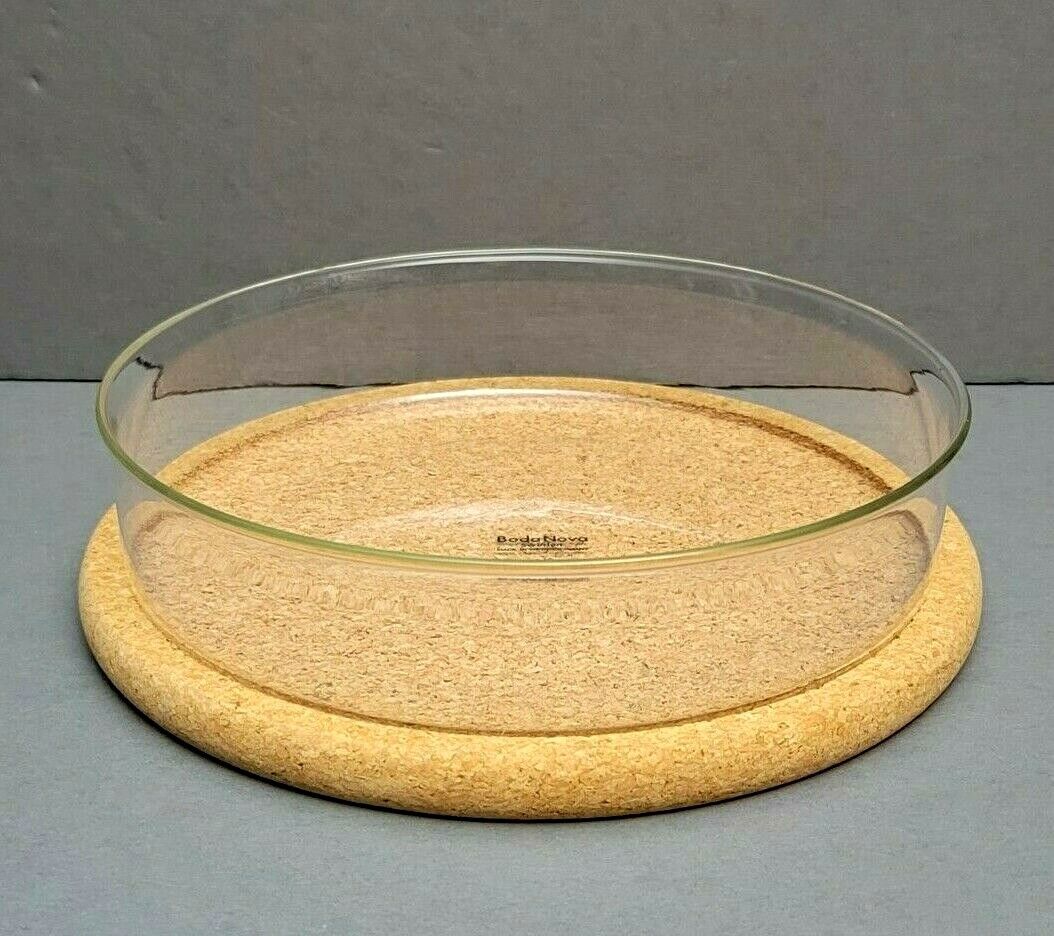 Vtg Boda Nova Glass Bowl Sweden Cork W Germany Signe Persson Vtg Boda Nova Glass Bowl Sweden Cork W Germany Signe Persson