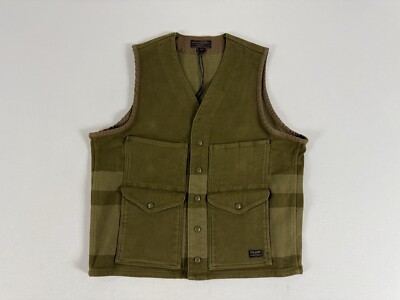 FILSON BEARTOOTH CRUISER VEST MARSH OLIVE BLANKET STRIPE L NWT | eBay