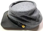 CIVIL WAR CSA CONFEDERATE INFANTRY GREY WOOL KEPI FORAGE CAP HAT-XLARGE — photo 5