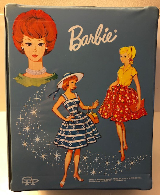 Ancien étui Barbie De 1968 - Poupée Vintage 11 1/2 Pouces - Coffret Rose Mat 17,5x13 Pouces - Édition Limitée