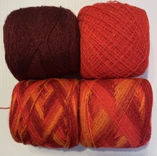 Lace Cristal. Colors.675/36/827. Acrylic/Rayon. 900 yards per ball. 1 lot of 4