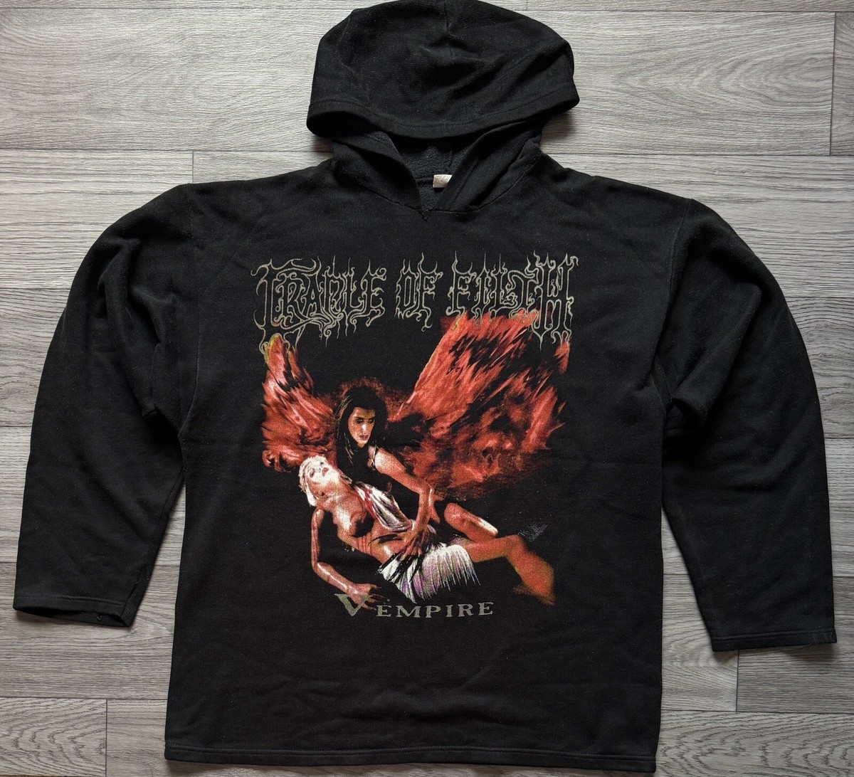 【新品☆正規品】CRADLE OF FILTH パーカー サイズXL 黒 Cradle Of Filth Band Vempire Rare Hoodie 1990's Size Mens XL Black