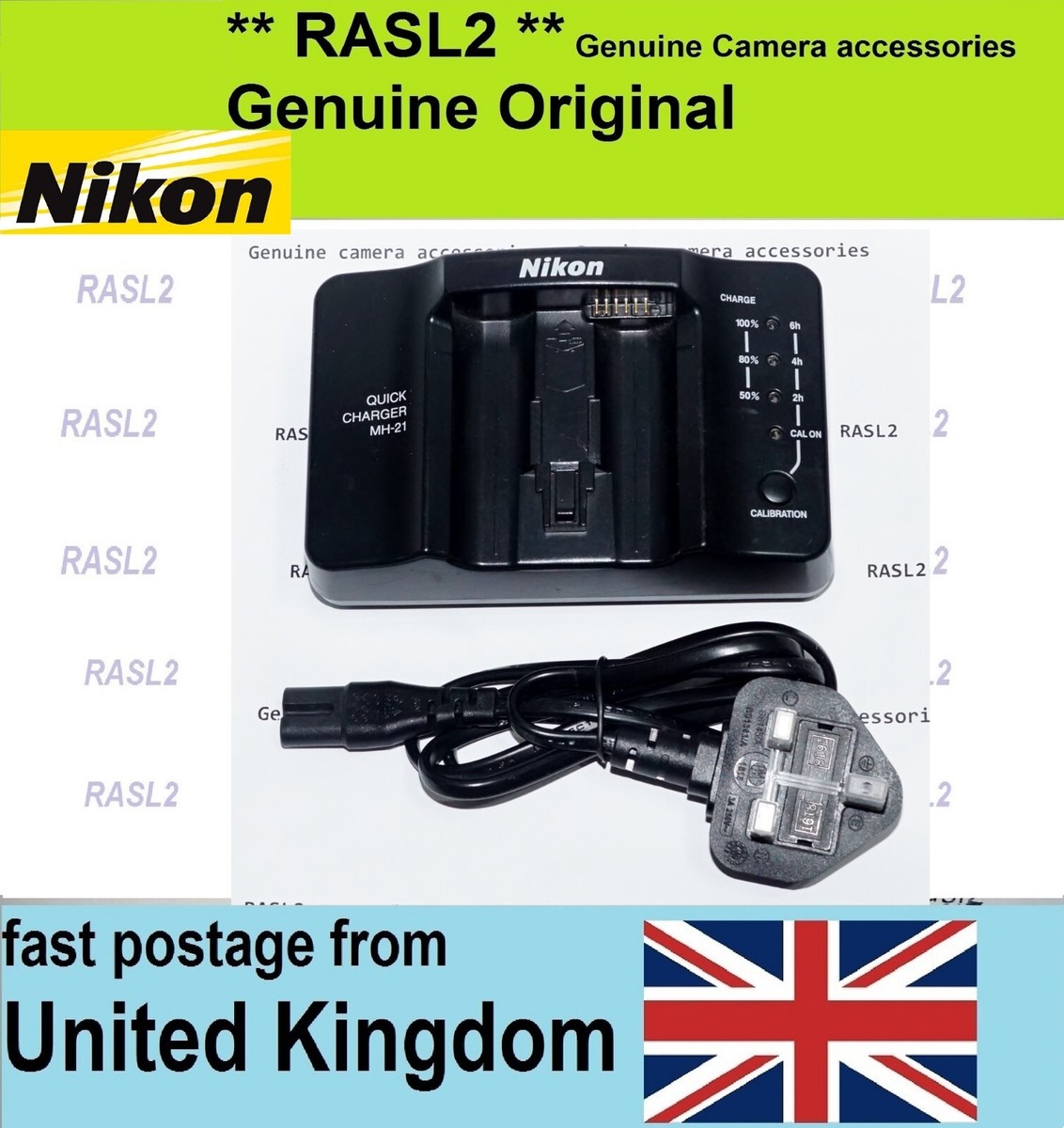 Genuine Nikon Charger MH-21 for EN-EL4, EN-EL4a D2 D2X,D2H s,D2Xs