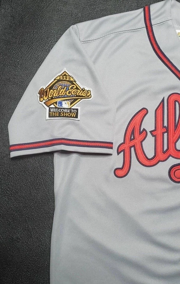 Chipper Jones Atlanta Braves Jersey 1995 World Series Throwback Stitched SALE! - Image 3 of 4