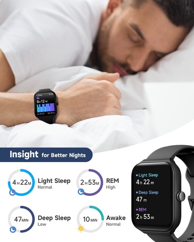 2025 Smart Watch For Men/Women, Waterproof Smartwatch Bluetooth iPhone Android - Picture 6 of 28