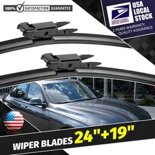 Size 24"+19" Front Windshield Wiper Blades Replacement For 2013-2015 BMW X1