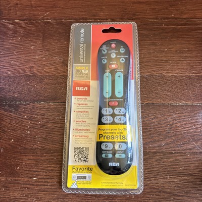 RCA Remote Control RCRPS02GR 2 Device Big Button Universal w/Preset Scan, New!